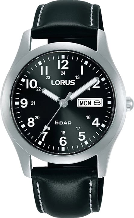 Orë dore Lorus RXN79DX9 për meshkuj, e zezë