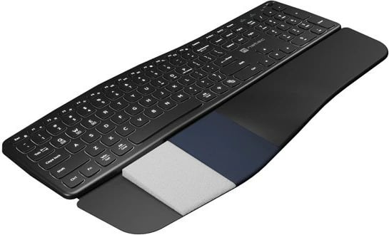 Tastierë pa tela Natec Porifera NKL-1995, Bluetooth + 2.4GHz, me ndriçim, e zezë
