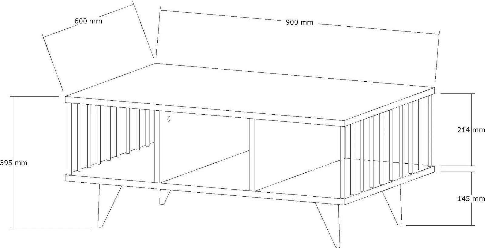 Tavolinë kafeje Hanah Home, Bert, ngjyrë antracit