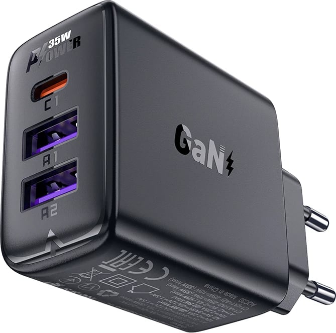 Karikues muri Acefast A57, 35W, 3 porta (2x USB-A + USB-C), GaN, i zi