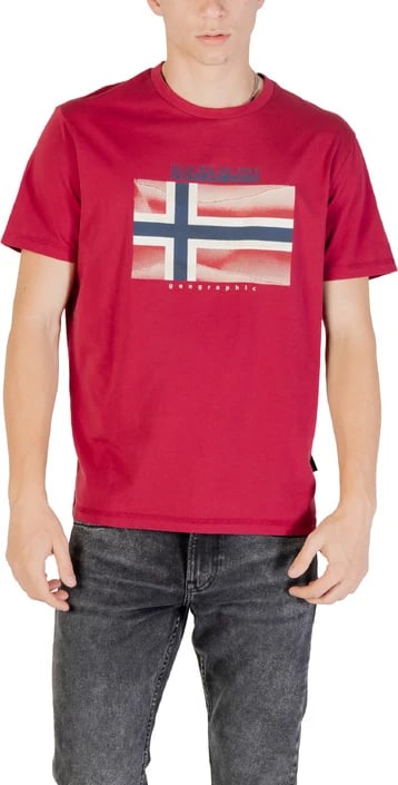 Maicë Napapijri për meshkuj, e kuqe