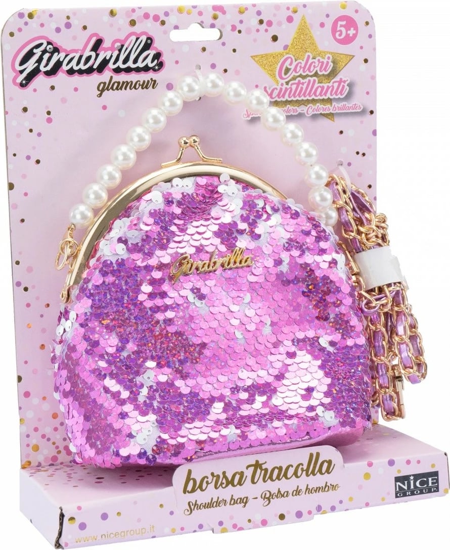 Çantë supi Nice Girabrilla Wallet Bag për vajza, Gold/Violet