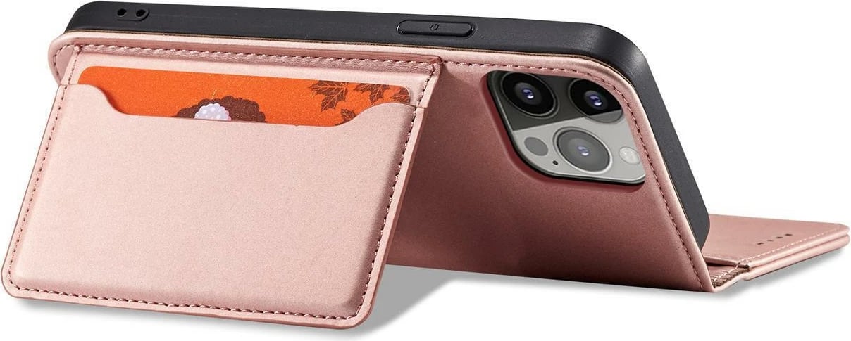 Mbështjellës Hurtel Magnet Card Case për Samsung Galaxy S23+, flip cover, portofol, rozë