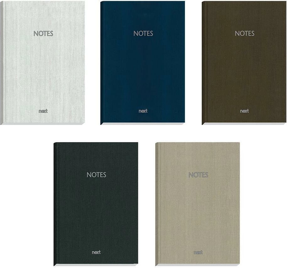 Bllok shënimesh NEXT i lidhur me pëlhurë, 21x29cm, 4 tema, 256 faqe, 5 ngjyra