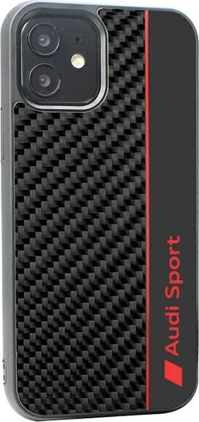 Mbështjellës Audi Carbon Fiber Stripe për iPhone 12/12 Pro 6.1", TPU, i zi