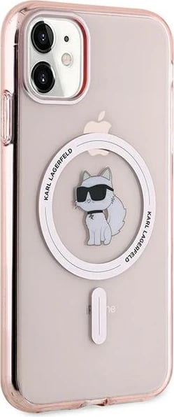 Mbështjellës Karl Lagerfeld IML Choupette MagSafe për iPhone 11/XR, rozë