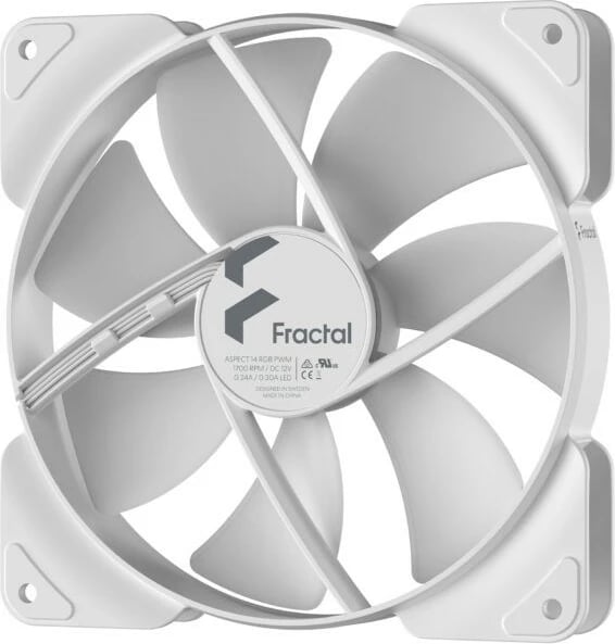 Ventilator kase Fractal Design Aspect 14 RGB PWM, 140mm, kornizë e bardhë