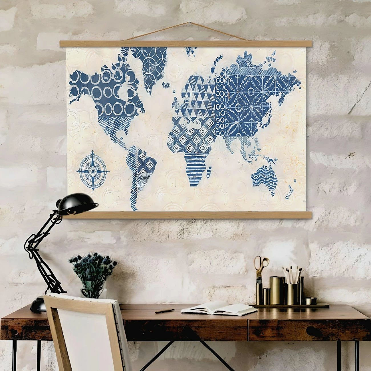 Pikturë dekorative me kornizë, shumëngjyrëshe, MRG43, 50x70cm