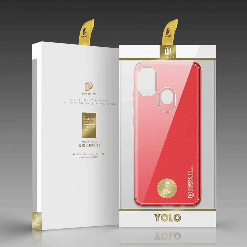 Mbështjellës Dux Ducis Yolo për Samsung Galaxy M30s, TPU+PU lëkurë, Kuq