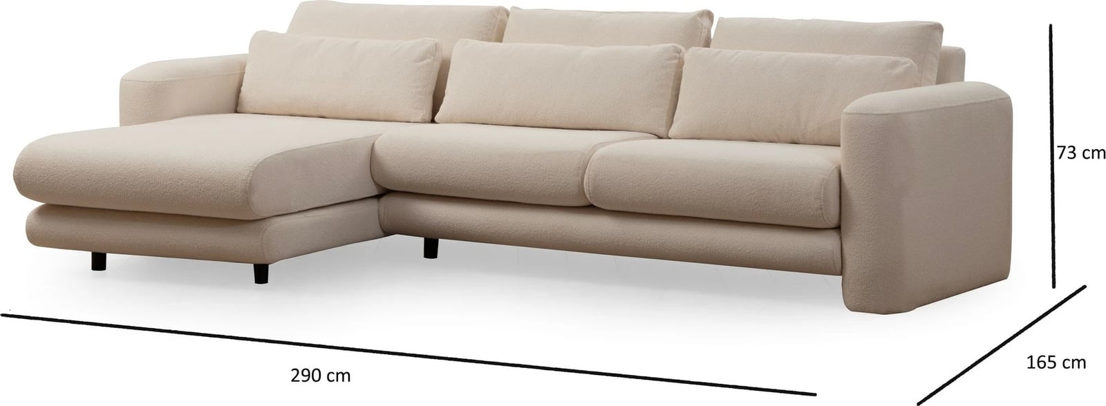 Këndare Lily, këndore majtas, ngjyrë krem