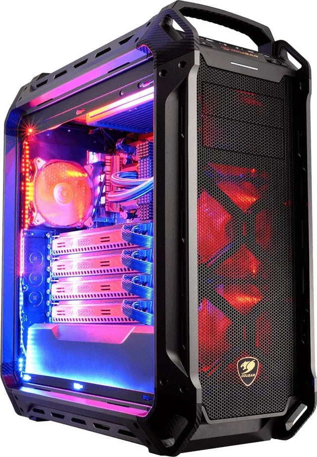 Kasë Cougar Panzer Max midi tower, e zezë