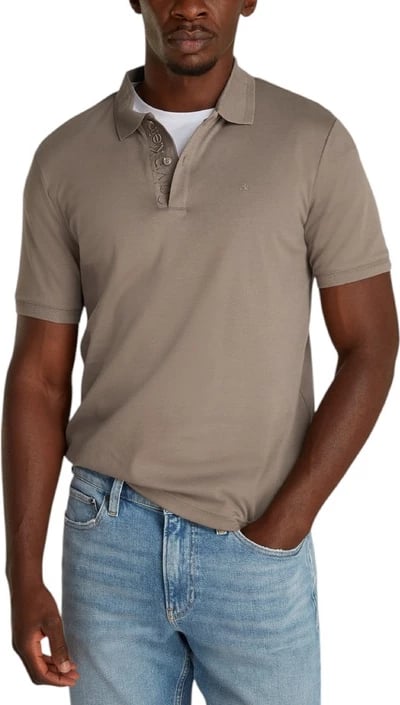 Maicë polo për meshkuj Calvin Klein, kafe