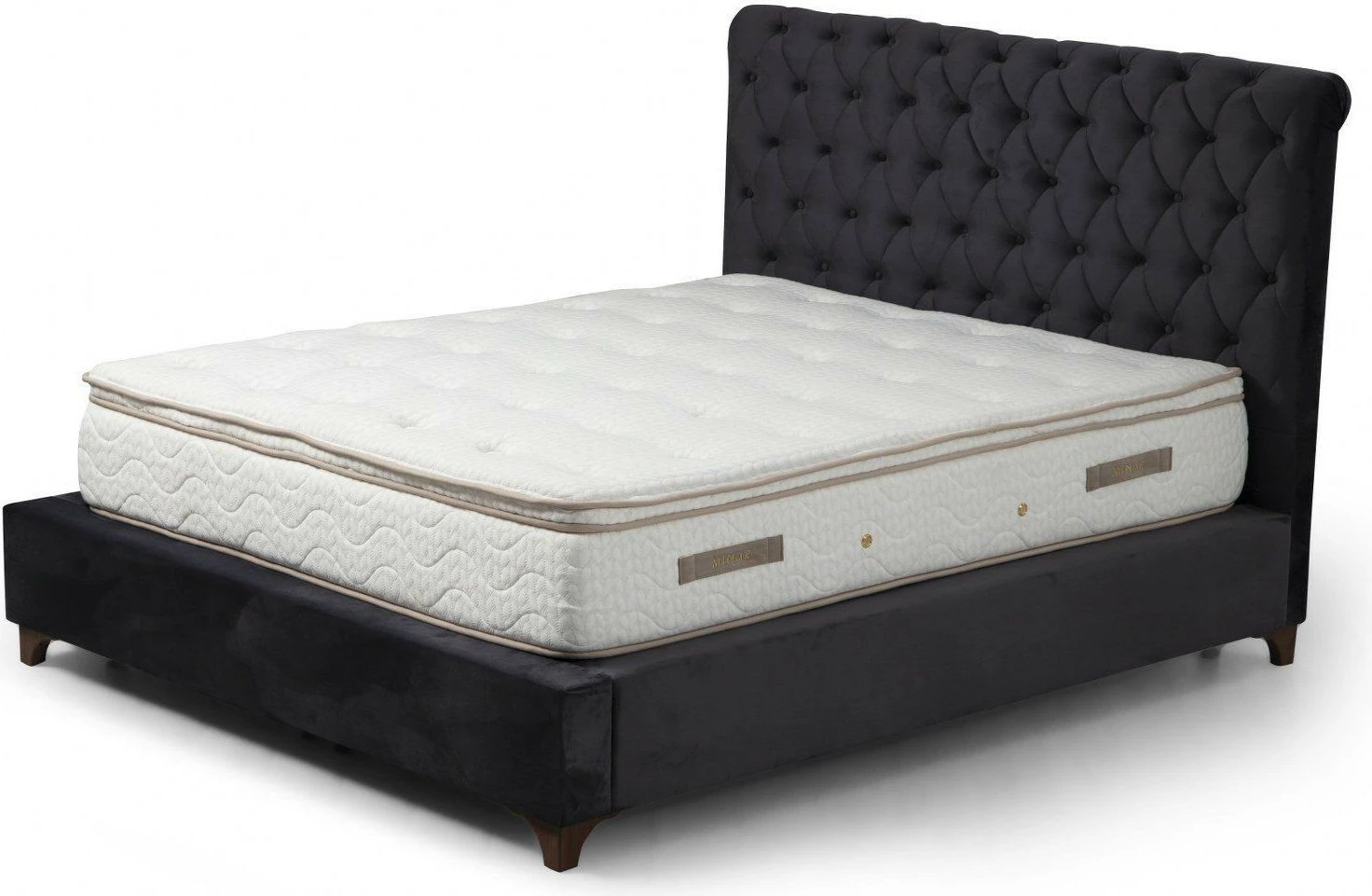 Set dysheku, baza me depo dhe tabaneri, ngjyrë antracit, Skye Decor, 140x200cm