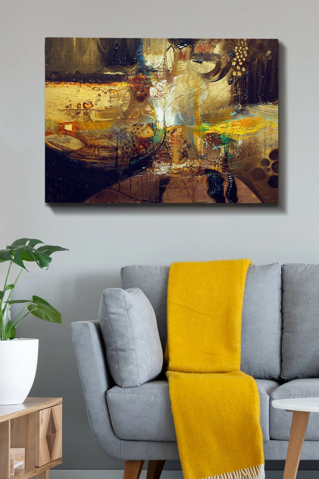 Pikturë dekorative në kanavacë, shumëngjyrëshe, 70x100cm