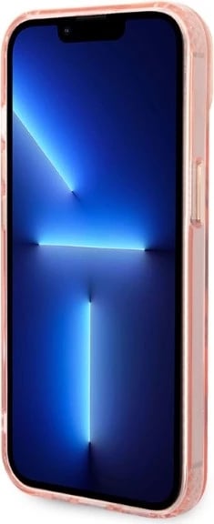 Mbështjellës Guess Gold Outline MagSafe për iPhone 14 6.1", rozë