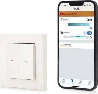 Ndërprerës roletash Eve Shutter Switch 10ECI1701, i bardhë
