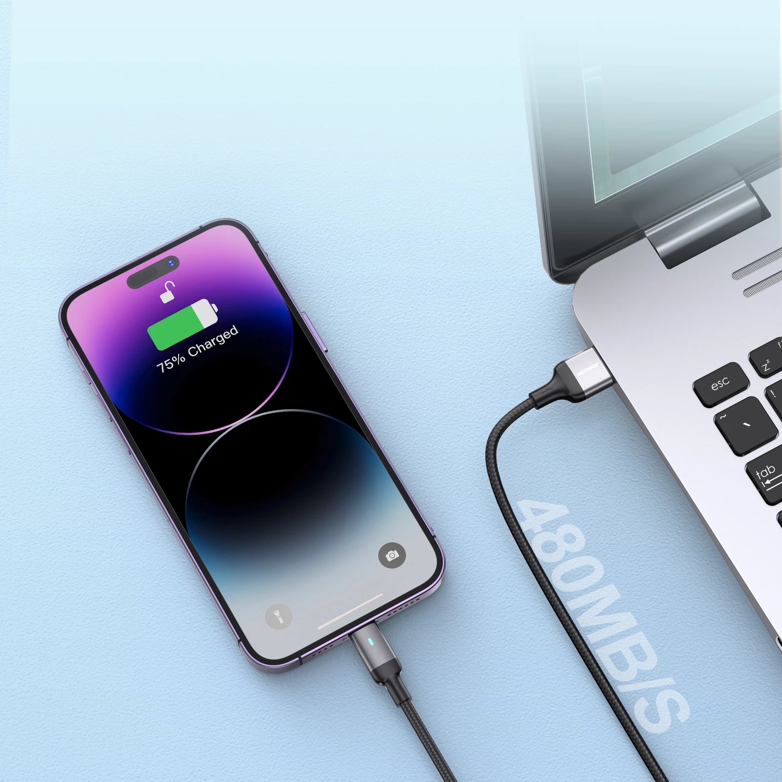 Kabllo Joyroom Extraordinary Series A10, USB-A në Lightning, 1.2m, e zezë