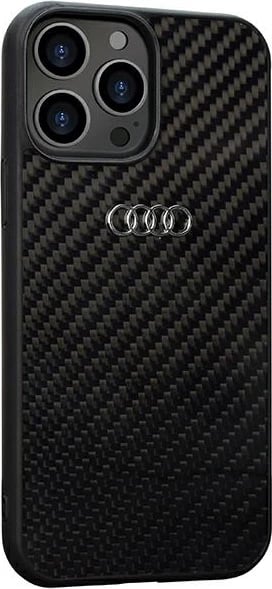 Mbështjellës Audi Carbon Fiber për iPhone 13 Pro Max 6.7", i zi