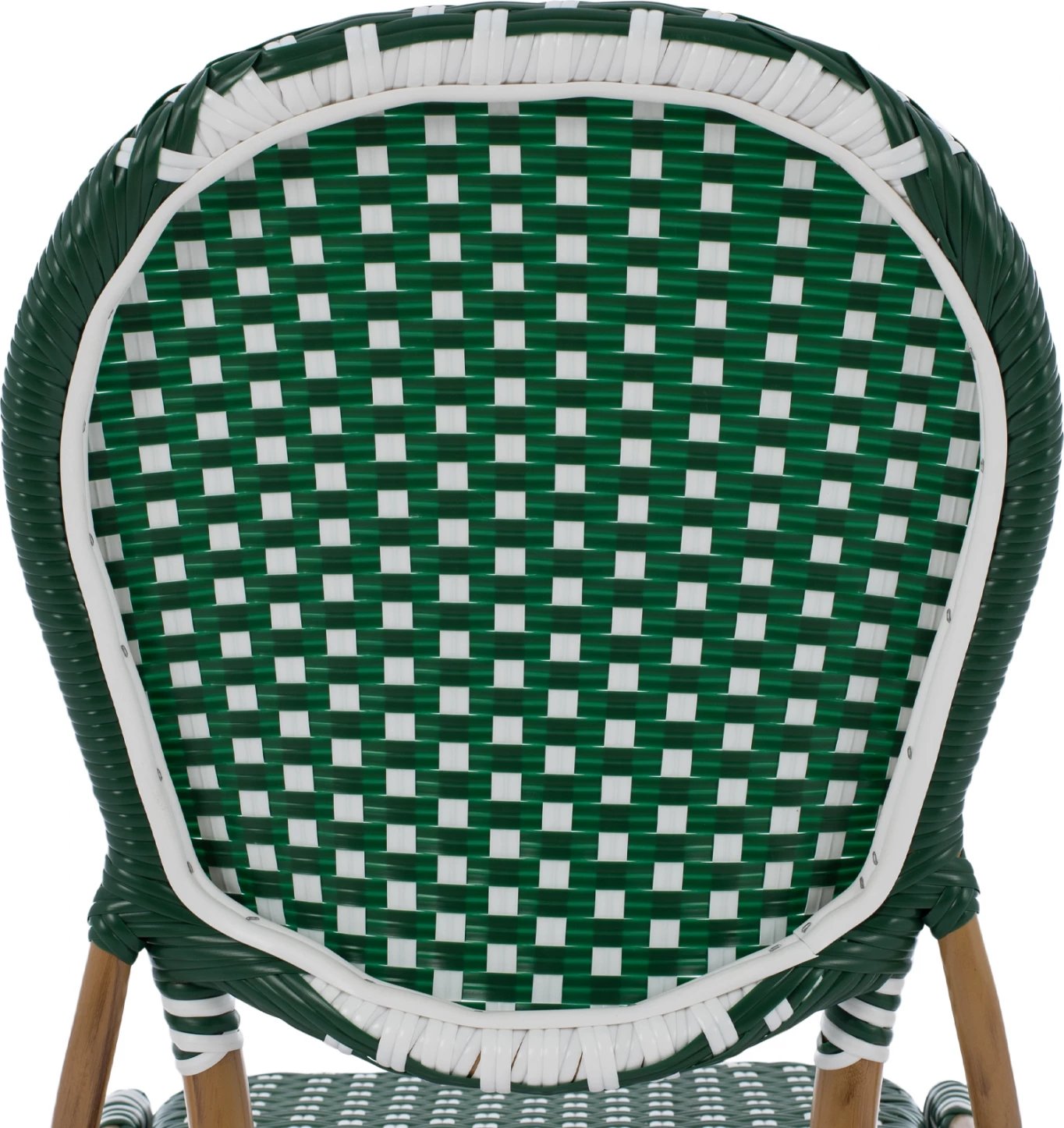 Karrige alumini pamje bambuje me thurje jeshile dhe bardhë FH5792.01 47x55x98 cm