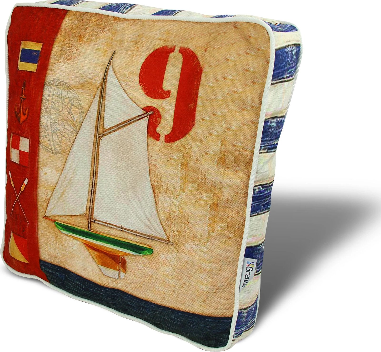 Jastëk dekorativ Aberto Design, YM1017, shumëngjyrësh, 42x42cm