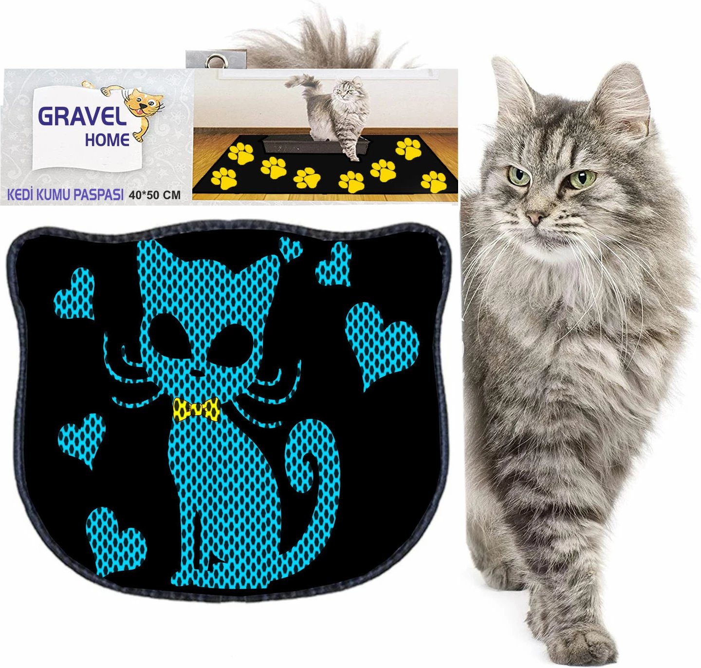 Tapet për rërë mace, Paws & Whiskers, Kdkafa0135