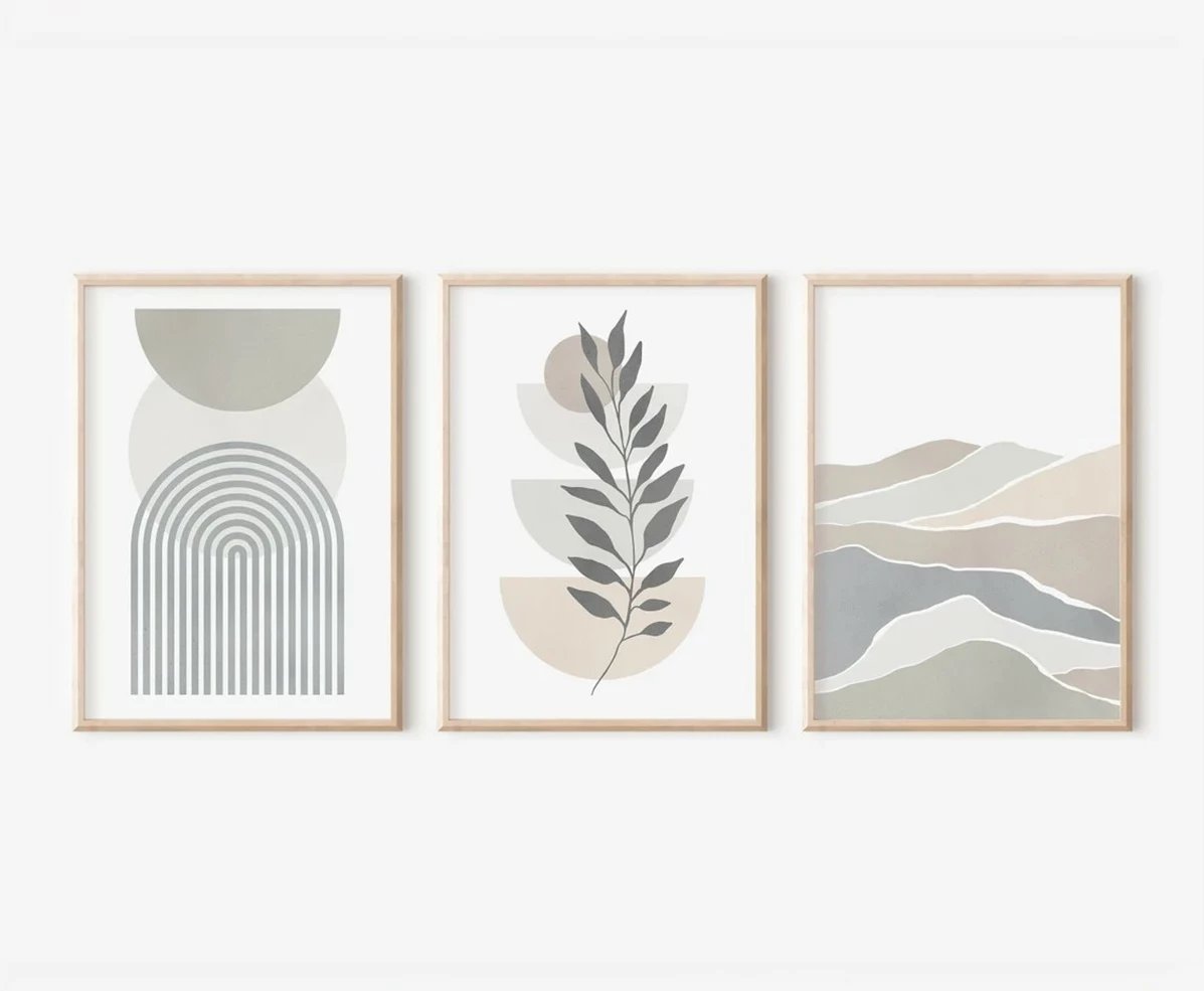 Pikturë dekorative me kornizë (3 copë), Wallity, 3Dartsohoset65