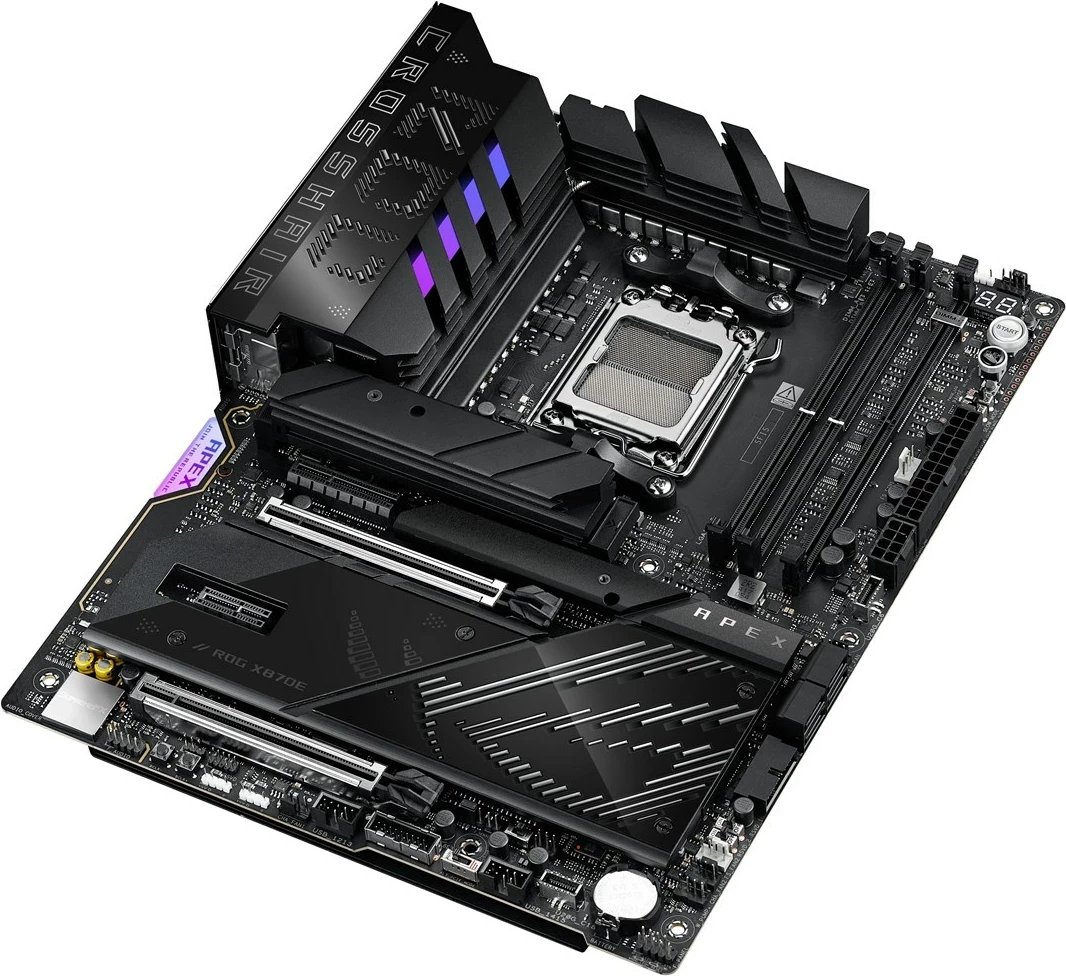 Pllakë amë ASUS ROG CROSSHAIR X870E APEX, Socket AM5, ATX, e zezë Pllakë amë ASUS ROG CROSSHAIR X870E APEX, Socket AM5, ATX, e zezë