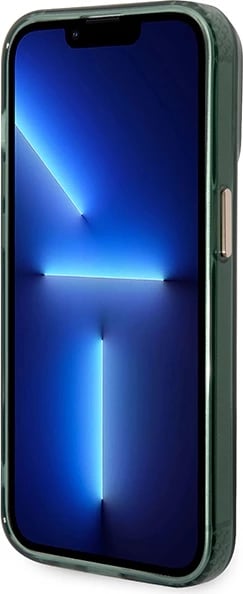 Mbështjellës Guess Gold Outline Translucent MagSafe për iPhone 14 Pro Max 6.7", i gjelbër