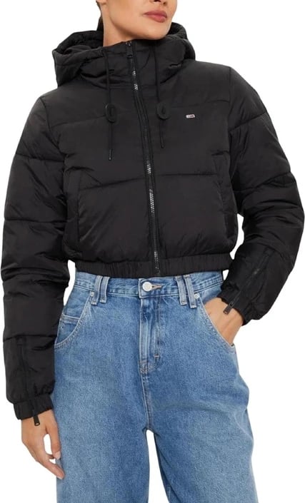 jakne Tommy Hilfiger Jeans femra të zeza