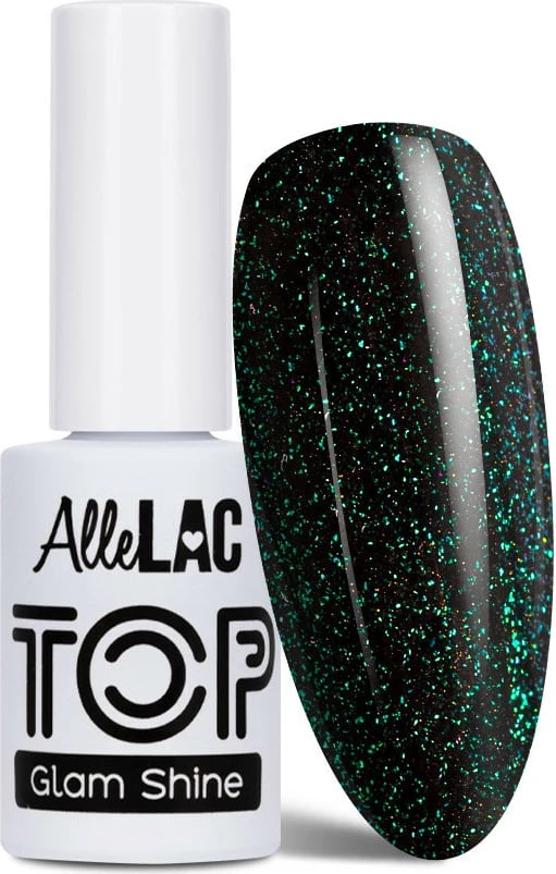 Top Coat për thonj AlleLac Glam Shine Hybrid Top Coat 4 Chrisolite për femra 5g