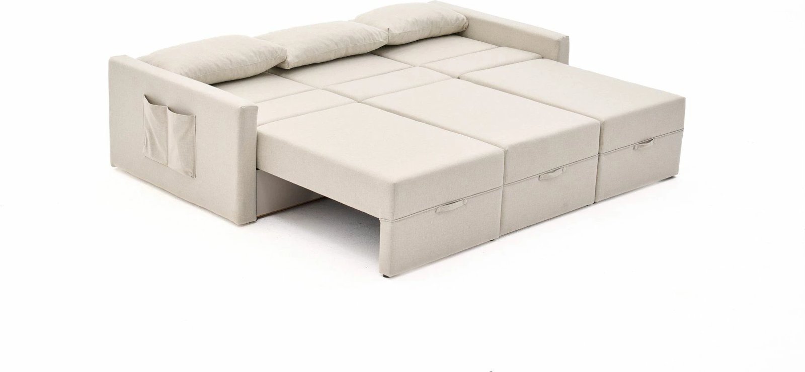 Divan-krevat 3 vendesh, Atelier del Sofa, Saros, krem, 3 pjesë