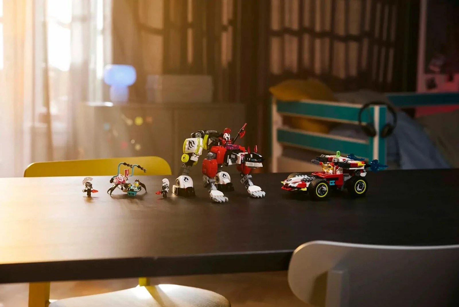 Set LEGO DREAMZZZ 71497, Tiger Mech dhe Hot Rod Car, 1006 pjesë