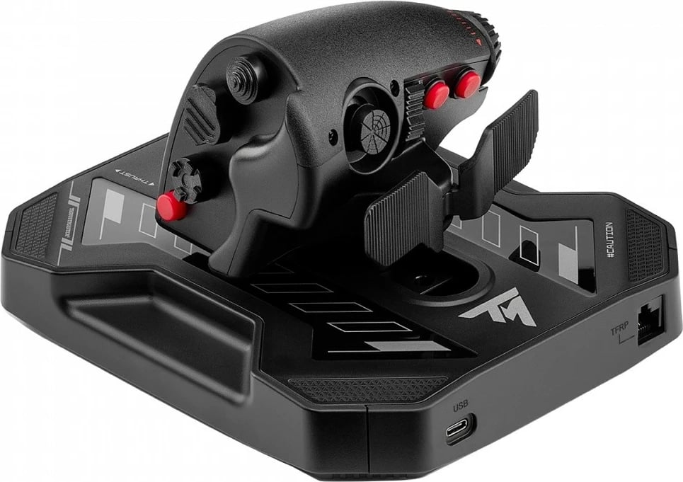 Joystick dhe throttle HOTAS Thrustmaster Sol-R 4 2960945, 21 butona, USB-C me kabllo, për PC, e zezë, set