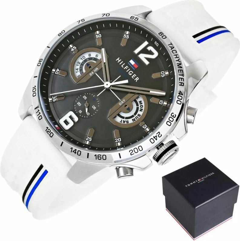 Orë dore për meshkuj Tommy Hilfiger, e bardhë