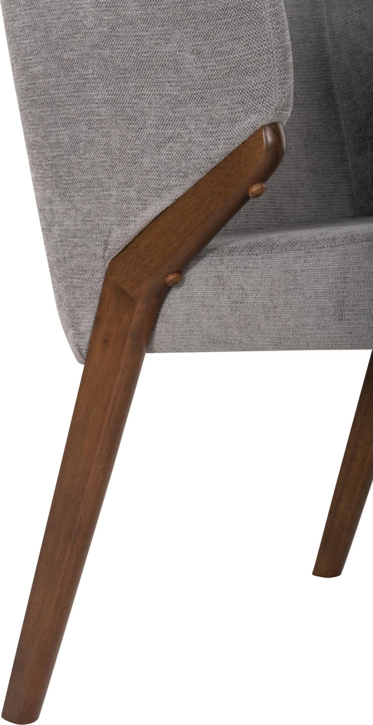 Karrige ngrënieje RADDER FH9749 dru gome ngjyrë arre-gri pëlhurë 50x53x77H cm., set prej 2 copë