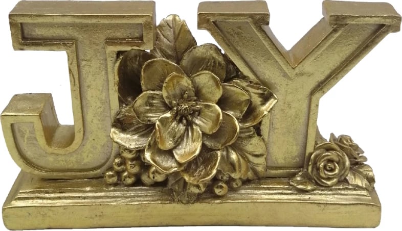 Dekoratë festive ROYAL CHRISTMAS, polirezine, ngjyrë ari, 20x6x12 cm