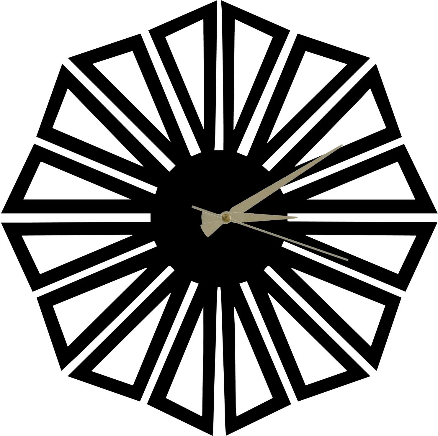 Orë muri dekorative prej metali, Wallity, Hedef, e zezë, 50x50cm