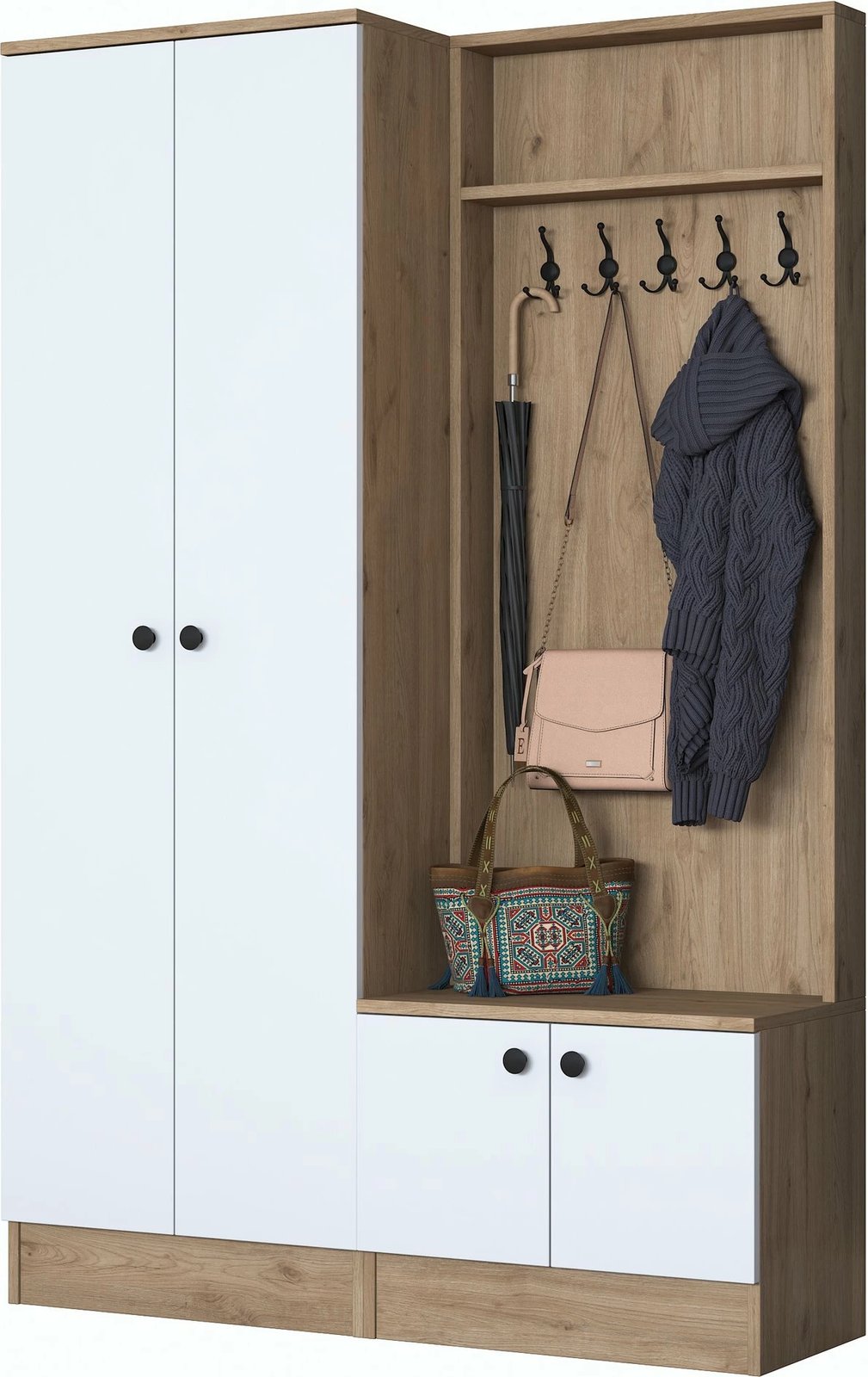 Stendë korridori Skye Decor, ngjyrë arrë dhe e bardhë, P6 - M11 - 2389