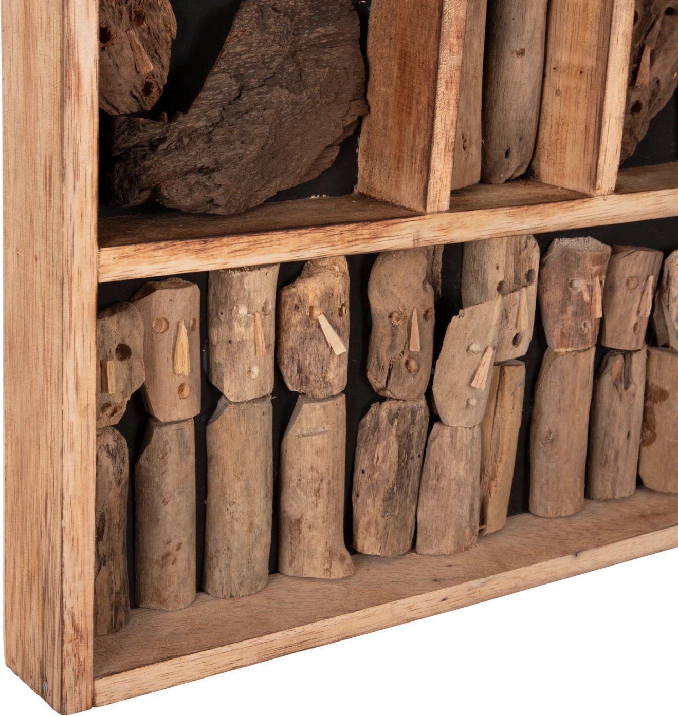 Dekor për mur MYST FH4275 kornizë me figura prej druri të lundruar 60x5x80 cm