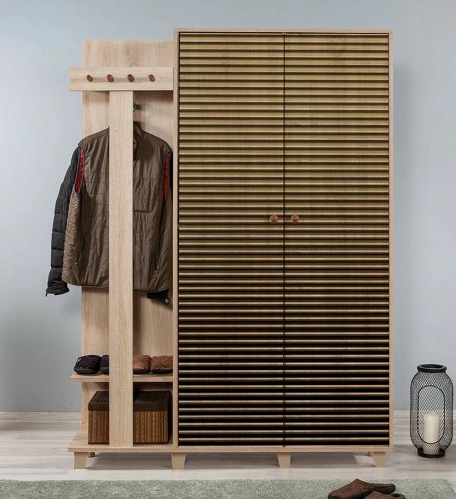 Stendë korridori Skye Decor, Garmanto 135-220, ngjyrë lisi Sonoma