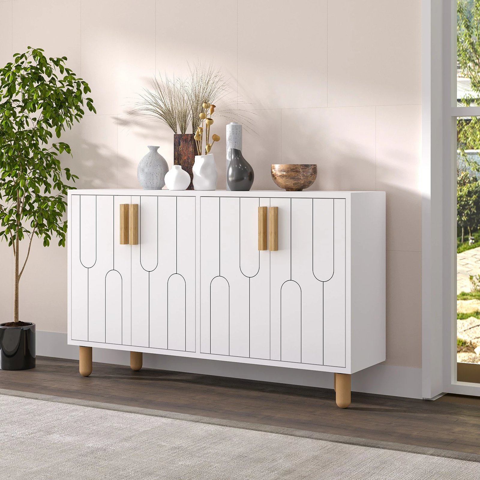 Konsolë e bardhë, Skye Decor, Vincent