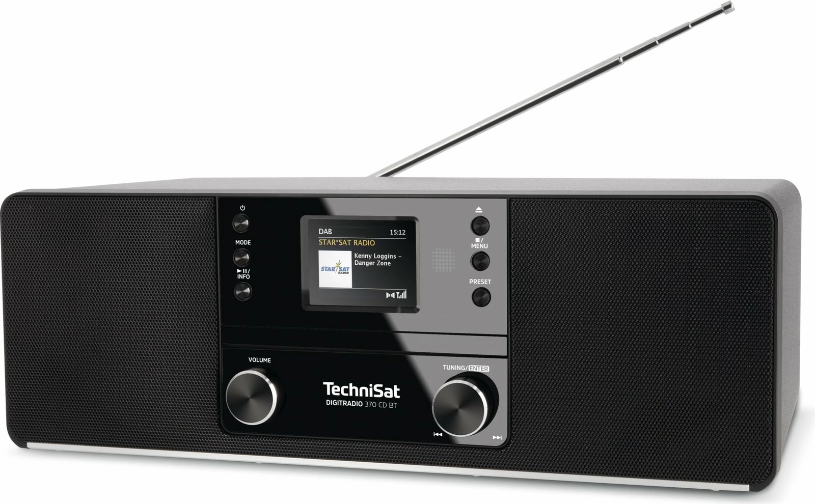 Radio TechniSat DigitRadio 370 CD BT, Bluetooth, CD, e zezë