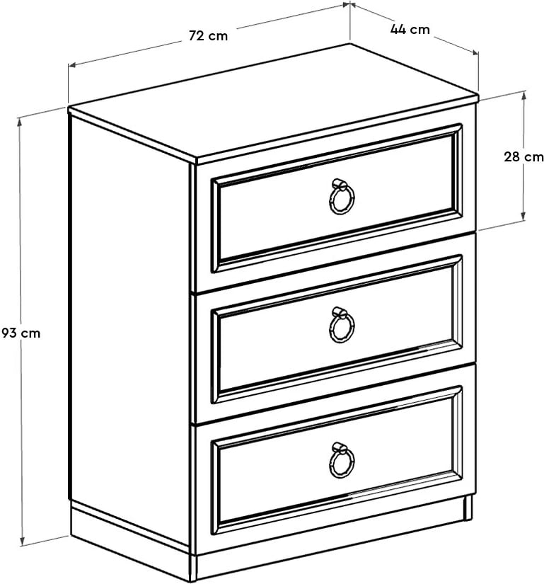 Komodë Hanah Home, Sfn-1303-Bb-1, e bardhë