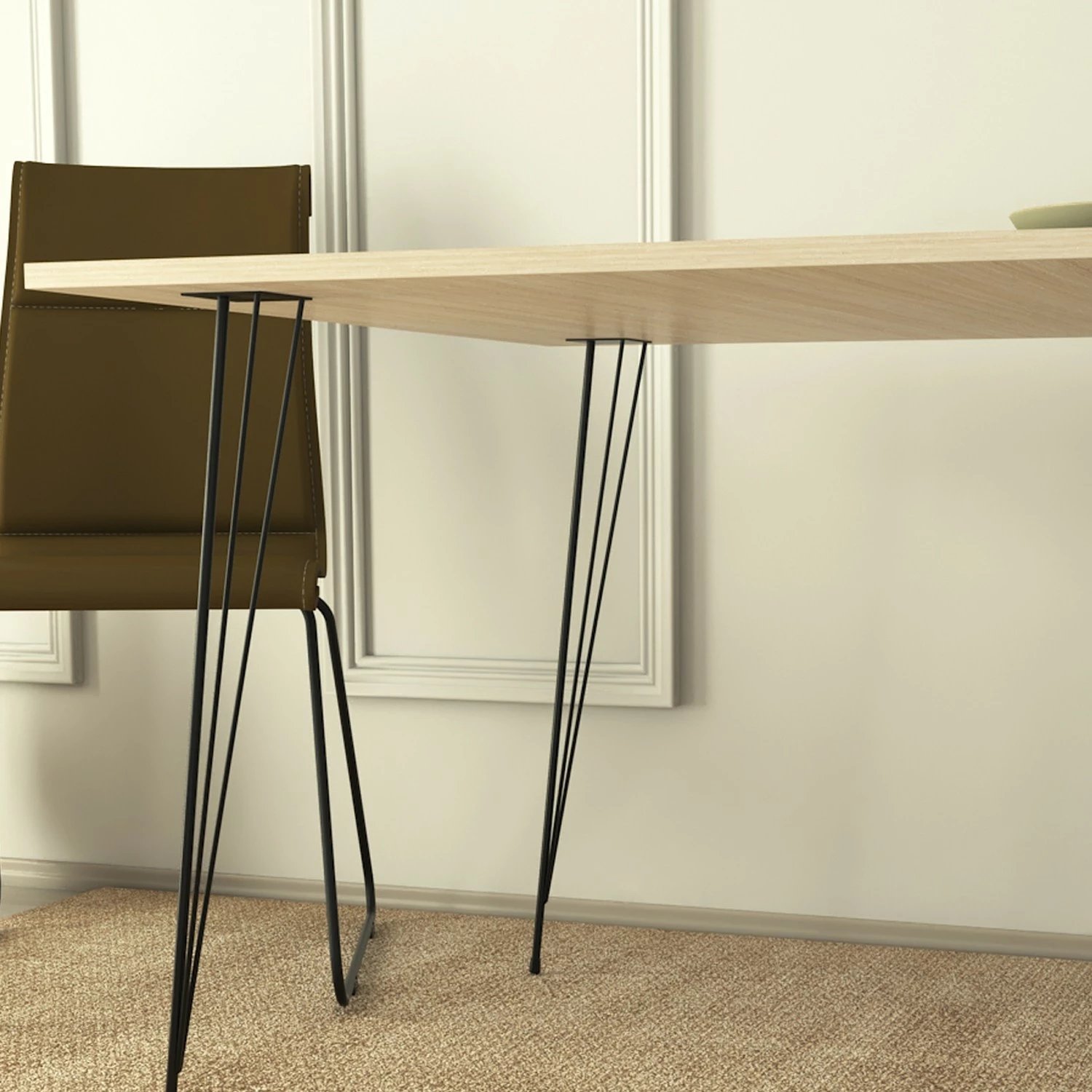 Tavolinë Hanah Home, katrore, ngjyrë lisi, Sandalf