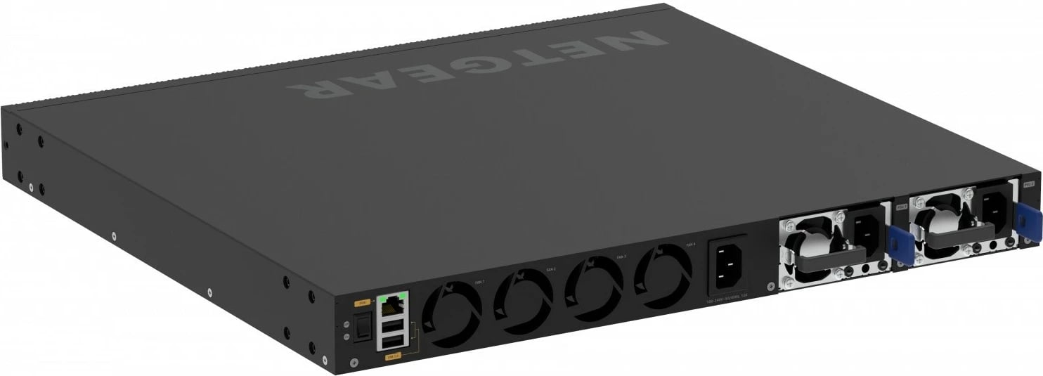 Switch Netgear GSM4352-100NES, 48xGE PoE+, 4xSFP+, për rack, i zi