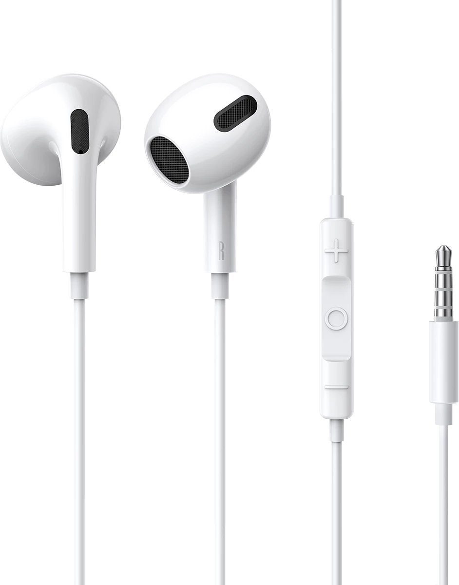 Kufje Baseus Encok H17 me kabllo, 3.5mm mini jack, të bardha