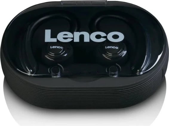 Kufje Lenco EPB-460BK Bluetooth, True Wireless, mikrofon, 60h, të zeza