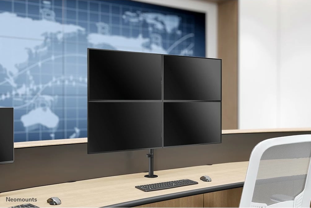 Krah monitori Neomounts FPMA-D550D4BLACK, Clamp/Bolt-through, 6 kg, 33 cm (13"), 81.3 cm (32"), 100 x 100 mm, e zezë