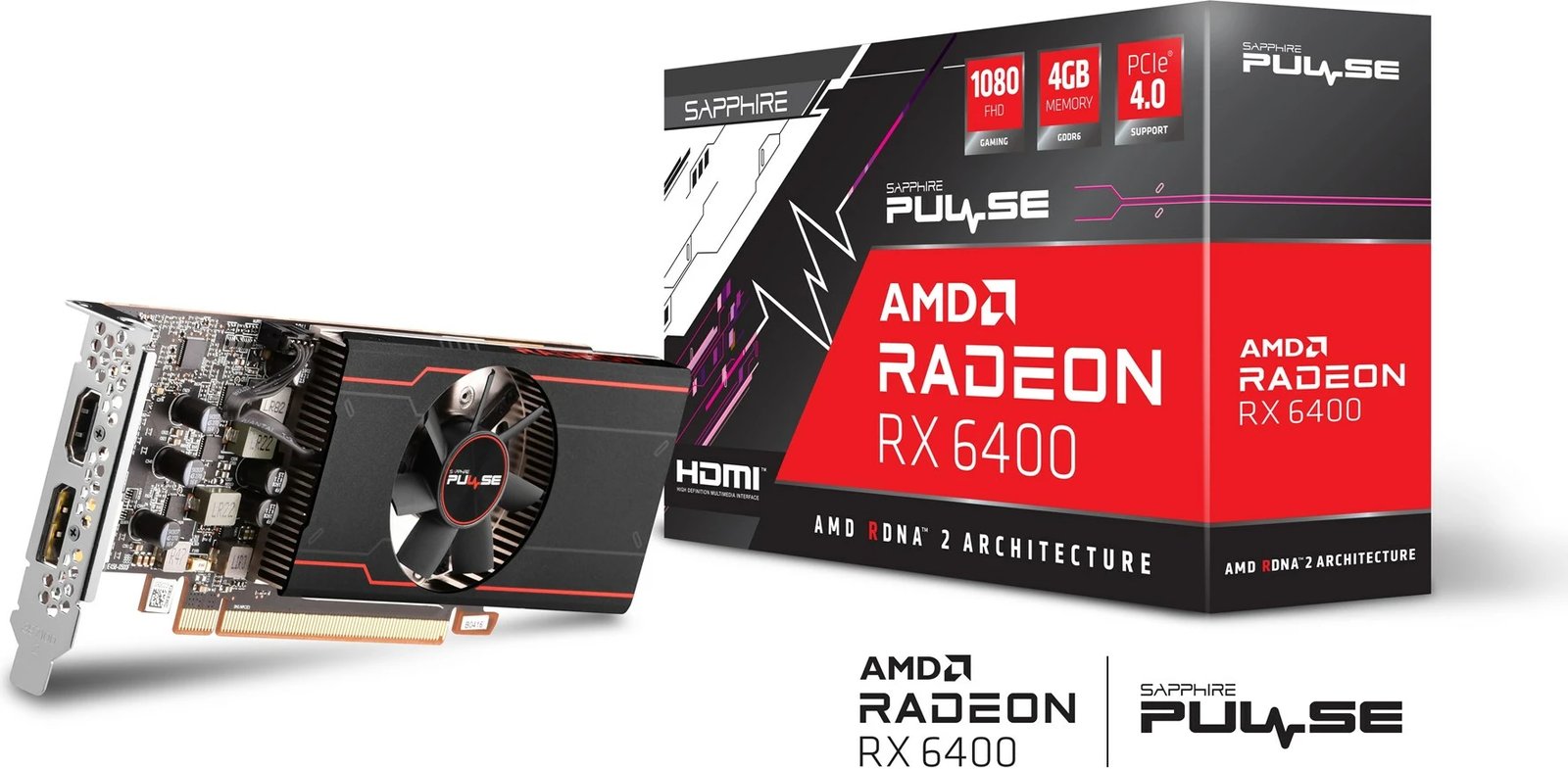 Karta grafike Sapphire Pulse RX, 6400 Gaming, 4 GB, GDDR6