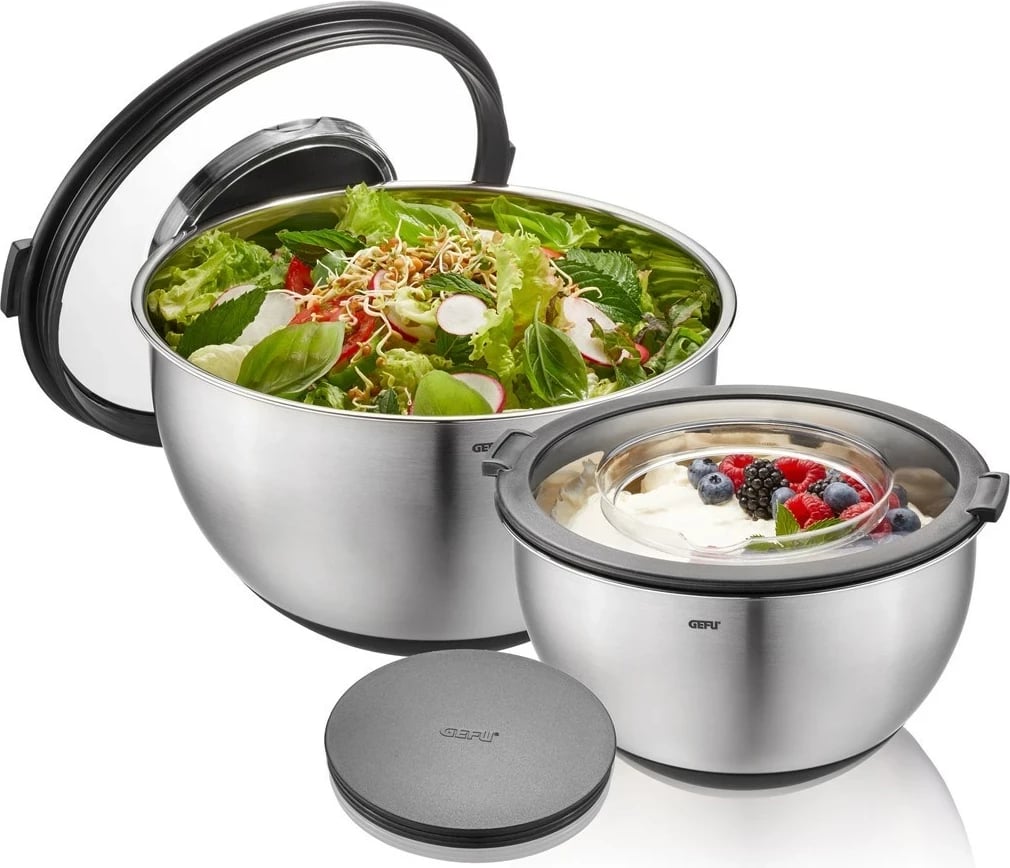 Set enësh GEFU G-35055, 2 copë, çelik inox, 4.5L, me kapak